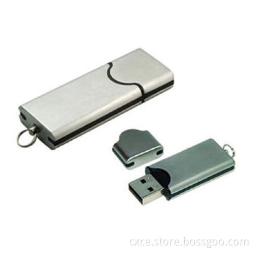 Silver Metal Smiling USB Flash Drive with Low Power Consumption